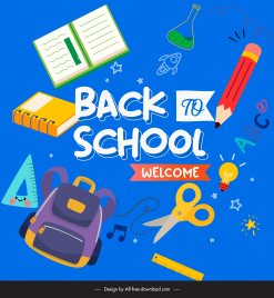 back to school poster template dynamic education elements