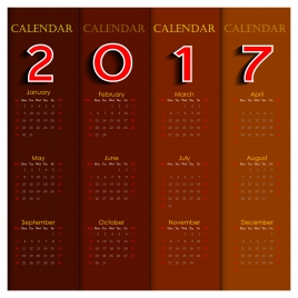 calendar 2017 templates