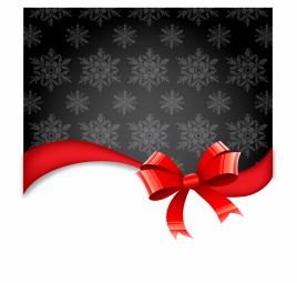 Christmas Background with Bow