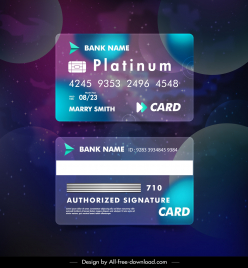 master card design template modern universal design