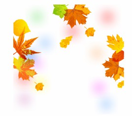 Painted Autumn Leaves Background